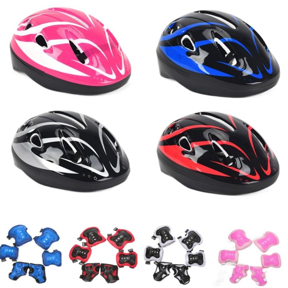 Cycling Gear Kids - Casco per bambini ginocchiere gomitiere protezione