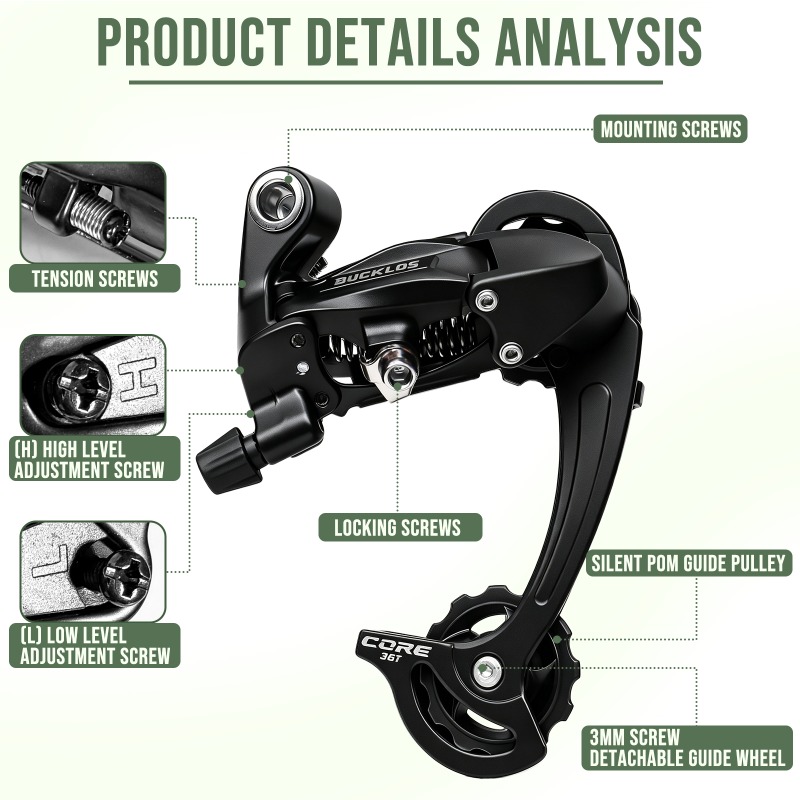 BUCKLOS Cambio Posteriore MTB  - Cycling Gear Stand recensione e prezzo